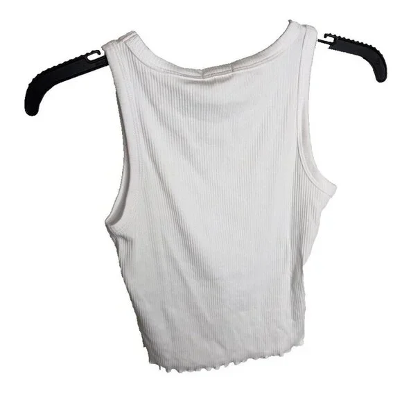 J.Crew Crewcuts Girls everyday tank top in vintage rib White Size XL CA371 - Picture 6 of 6